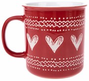 Cană ceramică de Crăciun Christmas heart I roșu ,710 ml