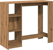 vidaXL Masă bar cu raft stejar artizanal 124x46x103,5cm lemn prelucrat