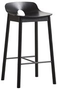 Scaun de bar "Mono", 65 cm, 2 variante - Woud Variantă: frasin, culoare neagră
