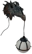 Lampa de perete cu dragon Draco 43cm