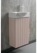 Set dulap suspendat roz casmir Krofam e-DIA 40 cm si lavoar compozit
