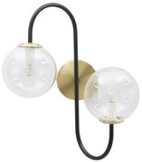 Mauro Ferretti LAMPA DE PERETE FIER NEGRU CM 36x24x45