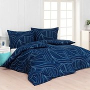 Lenjerie de pat Matějovský Deluxe Bedding Ezio Blue, 140 x 220 cm, 70 x 90 cm, 140 x 220 cm, 70 x 90 cm