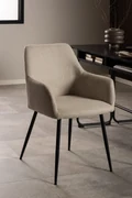 MAZZONI EXPORT VERA Bej (material Basel 24) - SCAUN MODERN ADÂNC TAPIȚAT PENTRU SALON/LIVING LOFT