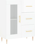 vidaXL Servantă, alb extralucios, 69,5x34x90 cm, lemn compozit