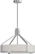 Open Design OR85624 - Lustru pe tijă DORETTO, 4 x E27, 15 W, 230 V, Ø 50 cm, crom mat/alb