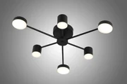 Lustră LED cu Telecomandă, 54W,Negru