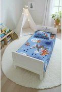 Set 4 piese Lenjerie Tom&Jerry Blue 2-12 ani + Protectie Impermeabila 160x80 - ASC4083