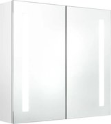 vidaXL Dulap de baie cu oglindă și LED alb strălucitor 62x14x60 cm