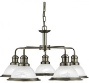 Lustra suspendata design clasic Bistro 5L alama antique 1595-5AB SRT