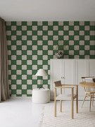 Tapet Porcelain Tiles, Green, Rebel Walls