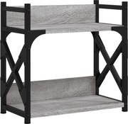 vidaXL Suport imprimantă 2 niveluri gri sonoma 40x20x40 cm lemn