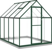 vidaXL Sere cu cadru de bază, verde, 224x169x202 cm, aluminiu