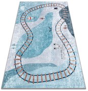 JUNIOR 52243.801 covor lavabil Sine de tren pentru copii anti-alunecare albastru - SECUNDAR-COTATI PRODUSUL