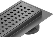 Mexen Flat 360° M08 rigolă liniară rotativă 60 cm, gri pistol periat - 1E25060-40