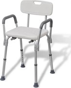 vidaXL Scaun pentru duș, alb, aluminiu