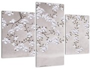 Tablou - Flori într-un peisaj gri (90x60 cm)