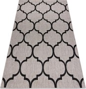 Covor sisal Floorlux 20608 marocani trellis argintiu si negru - SECUNDAR-COTATI PRODUSUL