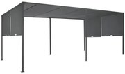 Antracit Sevilla 3x6m patio pergola cu plasă de țânțari Garden Point