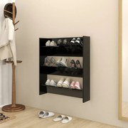 vidaXL Pantofar de perete, negru, 80x18x90 cm, PAL