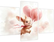 Tablou - Iepuraș cu Baloane (90x60 cm)