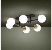 Lustră aplicată Eglo 390176 PAZ 6xE14/40W/230V auriu/negru