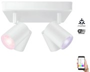 Spot LED RGBW dimabil IMAGEO 4xGU10/4,9W/230V Wi-Fi CRI 90 alb WiZ