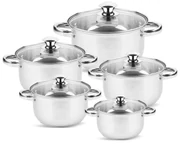 Set oale Rosberg R51210O10, 10 piese, 2.1-6.3 L, Otel inoxidabil, Argintiu