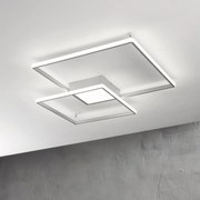 Ondaluce - Plafonieră LED cu reglare a intensității DOWEL LED/46W/230V 55x55 cm, finisaj argintiu