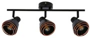 Spot NERIA 3xE14/40W/230V negru/cupru