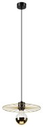 Lustră pe cablu MONTANA 1xE27/15W/230V d. 30 cm auriu/negru