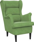 vidaXL Fotoliu, verde deschis, catifea