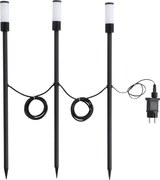 Eglo 902042 - Set de 3 lămpi de exterior ZANCARO LED 1W 230V IP44, negre