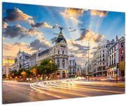 Tablou - Calle Gran Vía, Madrid, Spania (90x60 cm)