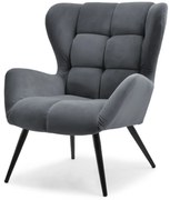 Fotoliu Kikino (grafit + negru). Promo -21%. 1110123