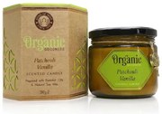 Lumânare organică Patchouli Vanilie 200 g însticlă