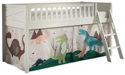 Această combinație SCOTT este formată din patul de dormit înalt și perdeaua de joacă DINO.