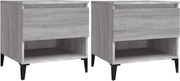 vidaXL Mese laterale, 2 buc., gri sonoma, 50x46x50 cm, lemn compozit