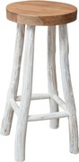vidaXL Taburet de bar, lemn masiv de tec