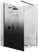 Paravan de dus   Perete de dus Walk in Rea Aero Ombre 110 195 cm sticla fumurie securizata de 8 mm cu profil negru