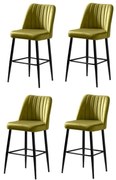 Set de scaune de bar Vento Green and Black, 4 buc., 4 buc