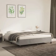vidaXL Cadru de pat fără saltea, gri deschis, 180x200 cm, catifea
