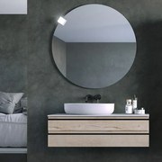 Dulap baie suspendat Kolpasan Alexis 100 cm, pentru lavoar pe blat, stejar Craft wood