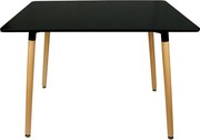 OFERTA Masă de sufragerie neagră BERGEN 140x80 cm II. calitate