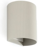 Aplica perete aluminiu striat gri, 1xGU10, SOLE round