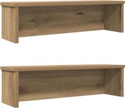vidaXL Rafturi de bucătărie stivuibile 2 buc Stejar Artisan 60x15x16cm