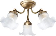 Lustra aplicata din alama design italian Glass Bell 3L