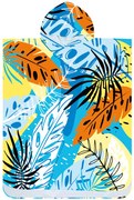 Poncho prosop de plaja SUMMER FRESH albastru-galben 80x145 cm