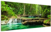 Tablou - Cascada Erawan din Kanchanaburi, Thailanda (120x50 cm)