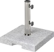 Outsunny Bază pentru Umbrelă din Granit 21 kg, Bază Pătrată pentru Umbrele de Exterior cu Mânere și 2 Butoane Reglabile, Ideală pentru Grădină, Patio, Marginea Piscinei, Gri | Aosom Romania